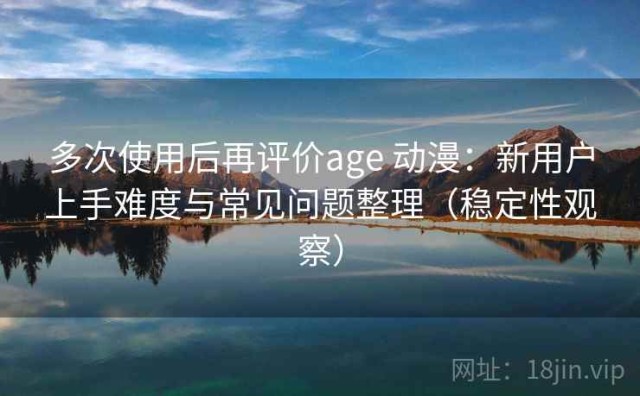 多次使用后再评价age 动漫：新用户上手难度与常见问题整理（稳定性观察）