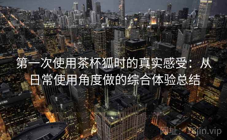 第一次使用茶杯狐时的真实感受:从日常使用角度做的综合体验总结 第一次使用茶杯狐时的真实感受:从日常使用角度做的综合体验总结